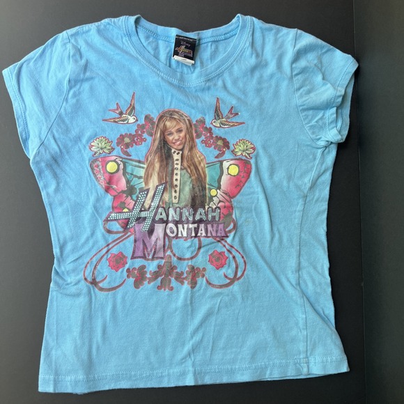 Disney Other - Vintage Hannah Montana Shirt Girls L 10/12 Miley Cyrus Pop Star Disney Top Y2K